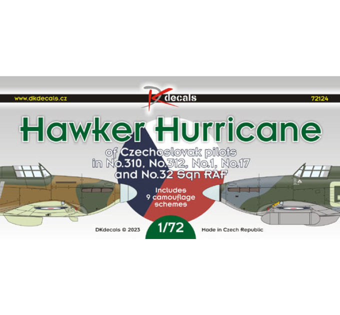 Декаль Hurricane No1,17,32 еск. 1/72 DKdecals DK72124