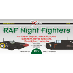 Декаль Нічні винищувачі RAF 1/72 DKdecals DK72137