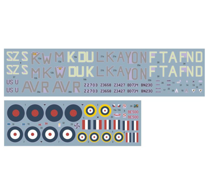 Декаль Hurricane Mk.II над Західною Європою 1/72 DKdecals DK72138