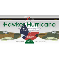 Декаль Hurricane чехословацьких пілотів ч.I 1/72 DKdecals DK72139