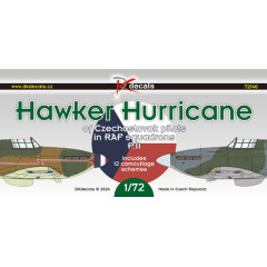 Декаль Hurricane чехословацьких пілотів ч.II 1/72 DKdecals DK72140