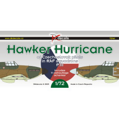 Декаль Hurricane чехословацьких пілотів ч.III 1/72 DKdecals DK72141