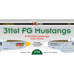 Декаль Мустанги 311-й винищувальної групи 1/72 DKdecals DK72143