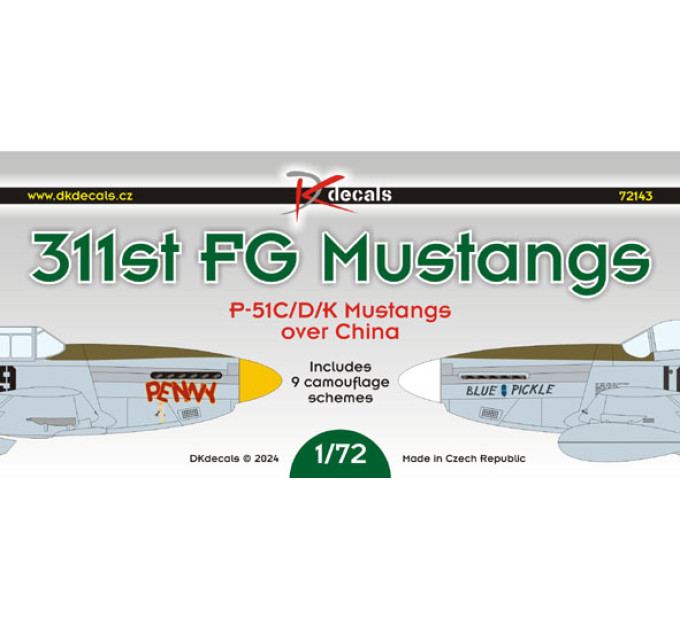 Декаль Мустанги 311-й винищувальної групи 1/72 DKdecals DK72143