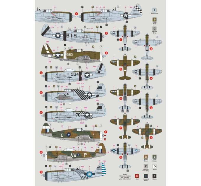 Декаль P-47D CBI 1/72 DKdecals DK72151