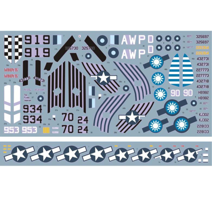 Декаль P-47D CBI 1/72 DKdecals DK72151