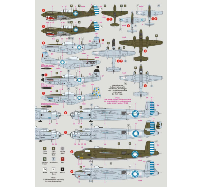 Декаль Літаки CACW 1/72 DKdecals DK72166