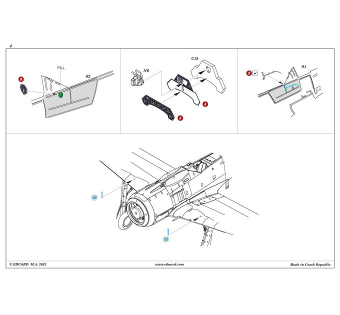 3D декаль для Fw 190F-8 1/48