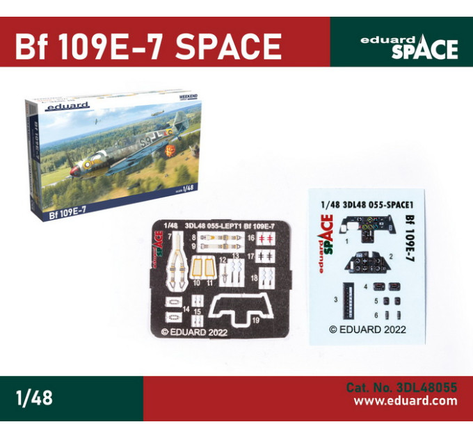 3D декаль для Bf 109E-7 SPACE 1/48