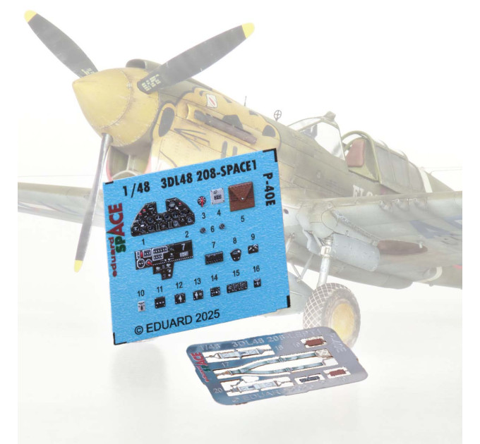 3D декаль P-40E 1/48 SPACE Eduard 3DL48208