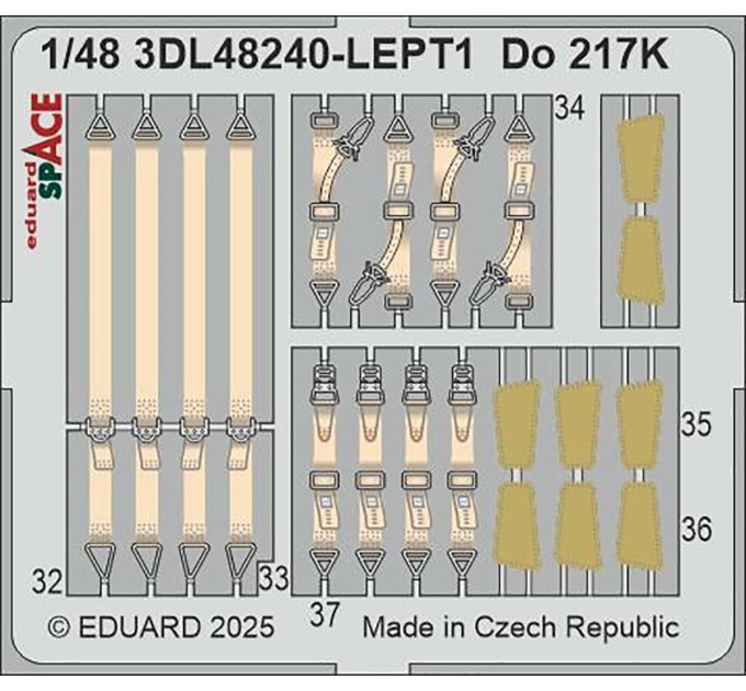 Декаль Do 217K SPACE 1/48 Eduard 3DL48240