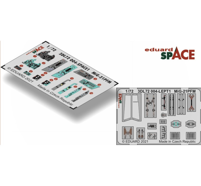 3D декаль МіГ-21ПФМ 1/72 SPACE Eduard 3DL72004