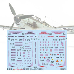 Bf 109E - декаль тех.надписей 1/48 D48013