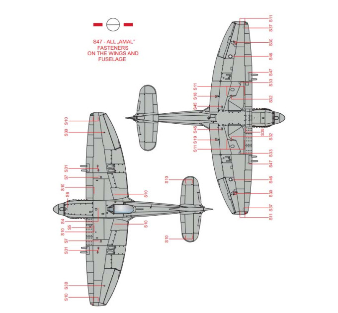 Tempest Mk. V тех.написи 1/48