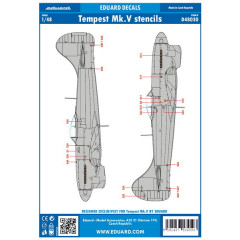 Tempest Mk. V тех.написи 1/48