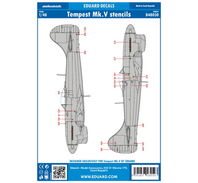 Tempest Mk. V тех.написи 1/48
