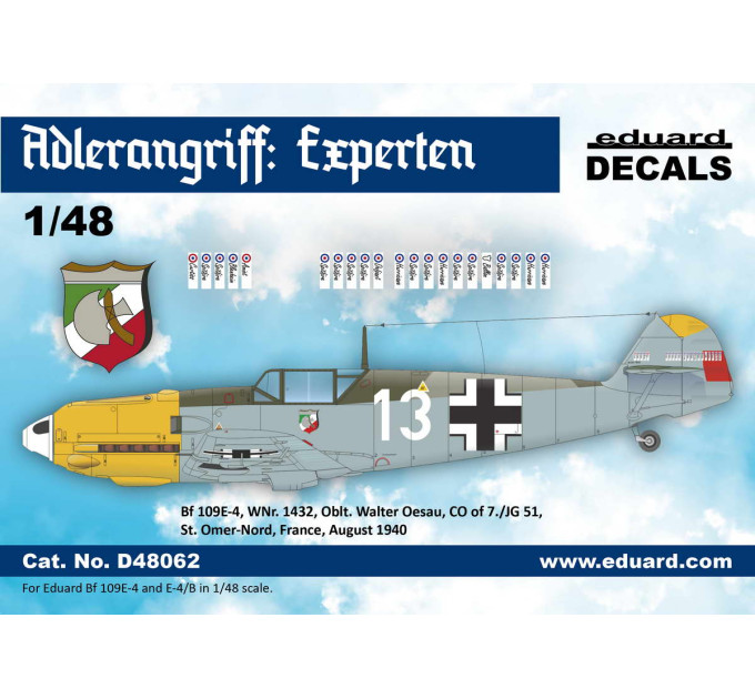 Декаль ADLERANGRIFF: Expertenh 1/48 Eduard D48062