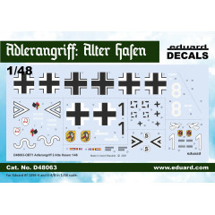 Декаль ADLERANGRIFF: Alte Hasen 1/48 Eduard D48063