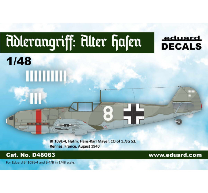 Декаль ADLERANGRIFF: Alte Hasen 1/48 Eduard D48063
