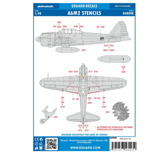 A6M2 тех.написи 1/48