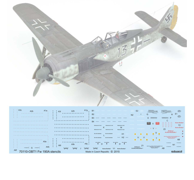 Декаль Fw 190A 1/72 тех.написи Eduard D72009