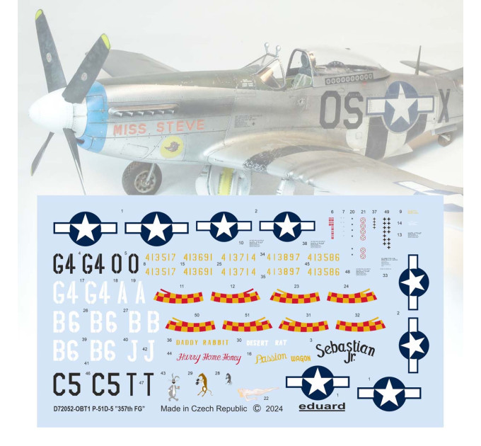 Декаль P-51D-5 "357th FG" 1/72 Eduard D72052