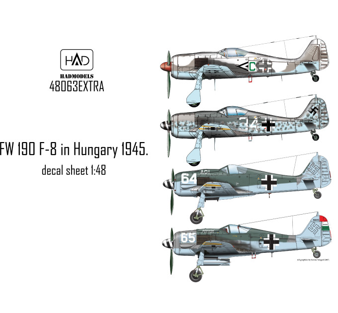 Декаль Fw 190F-8 1/48 частина 1 HADmodels 48063
