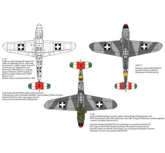 Декаль Bf 109F-4 1/48 частина 1 HADmodels 48064