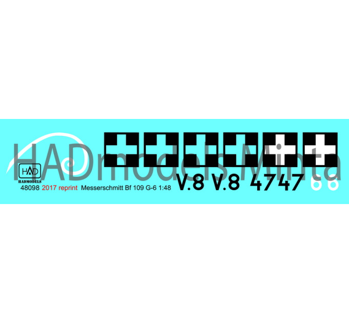 Декаль Bf 109G-6 1/48 частина 1 HADmodels 48098