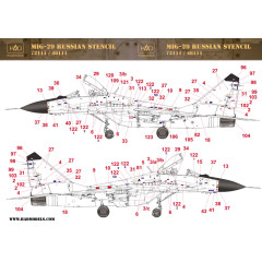 Декаль МіГ-29 1/48 руські тех. написи HADmodels 48111