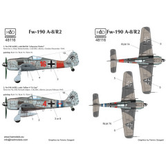 Декаль Fw 190A-8 / R2 1/48 частина 2 HADmodels 48116