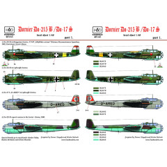 Декаль Do 215B / Do 17S 1/48 частина 1 HADmodels 48145