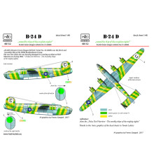Декаль B-24D 1/48 Зелений дракон ВПС США частина 1 HADmodels 48152