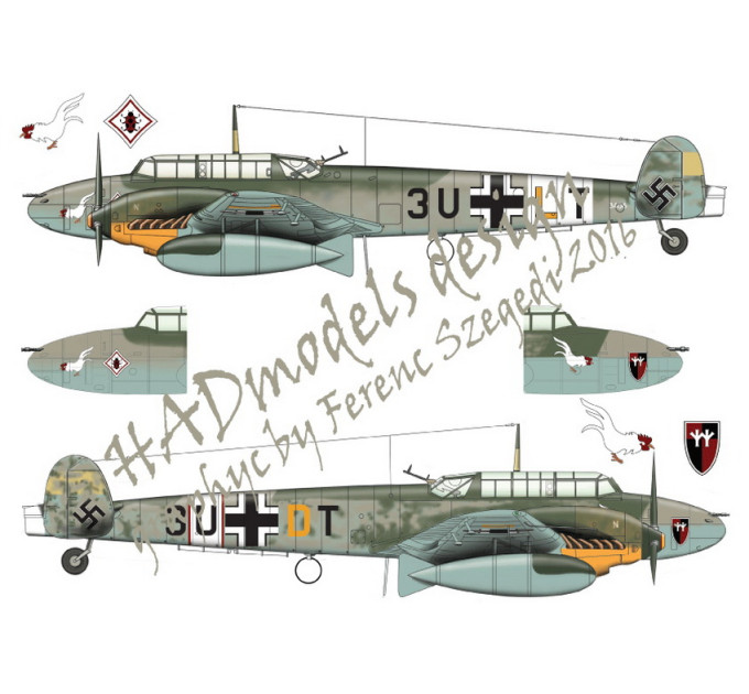Декаль Bf 110D-3 / E-2 1/48 Africa частина 1 HADmodels 48154