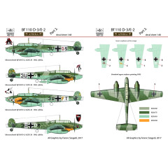 Декаль Bf 110D-3 / E-2 1/48 Africa частина 2 HADmodels 48155