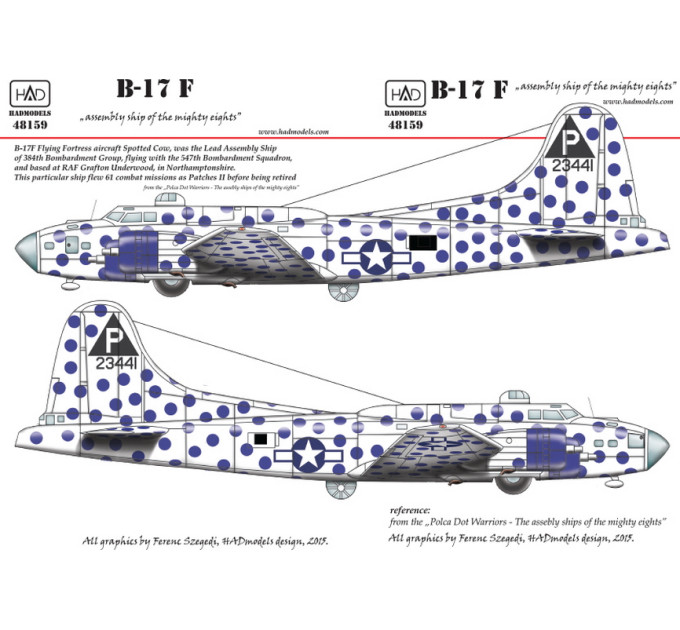 Декаль B-17F 1/48 HADmodels 48159