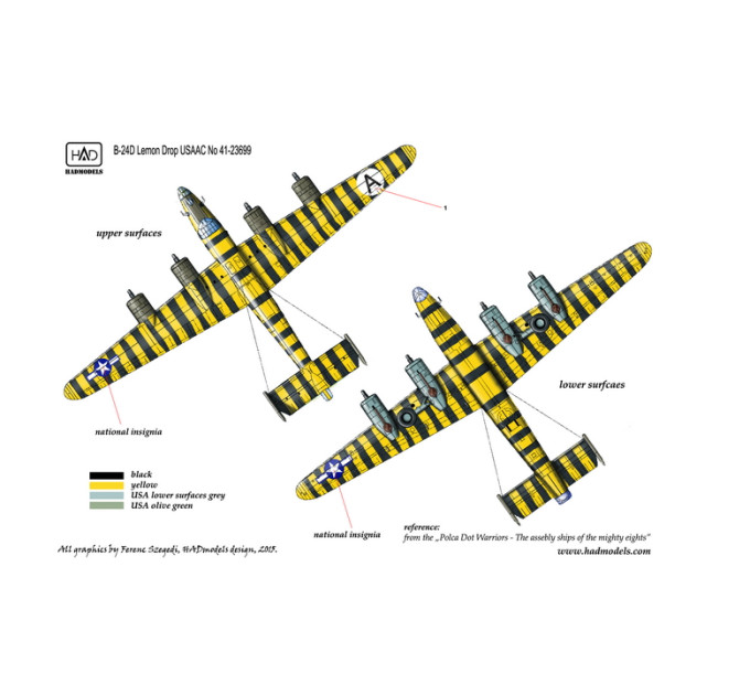 Декаль B-24D 1/48 HADmodels 48160