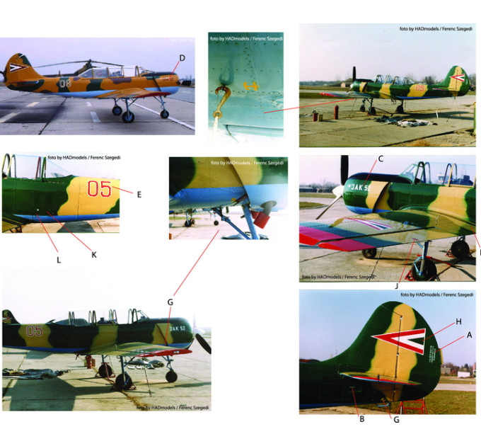 Декаль Як-52 1/48 HADmodels 48167