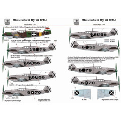 Декаль Bf 109B / D 1/48 HADmodels 48168