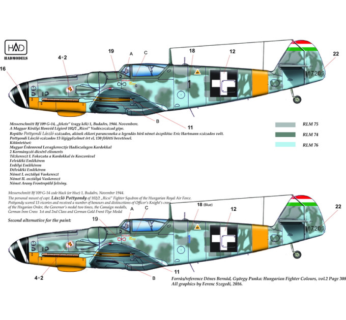 Декаль Bf 109G-14 1/48 HADmodels 48174