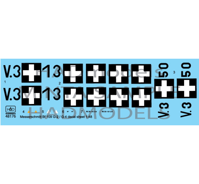 Декаль Bf 109G-2 / G-4 1/48 HADmodels 48176