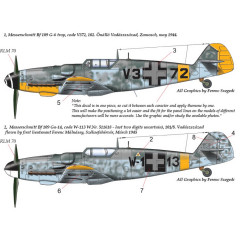 Декаль Bf 109G-14 / G-6 1/48 HADmodels 48177