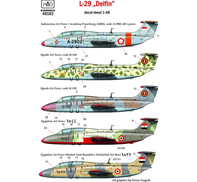 Декаль L-29 1/48 HADmodels 48183