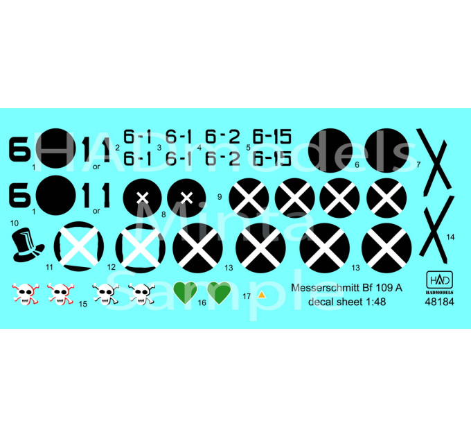 Декаль Bf 109A 1/48 HADmodels 48184