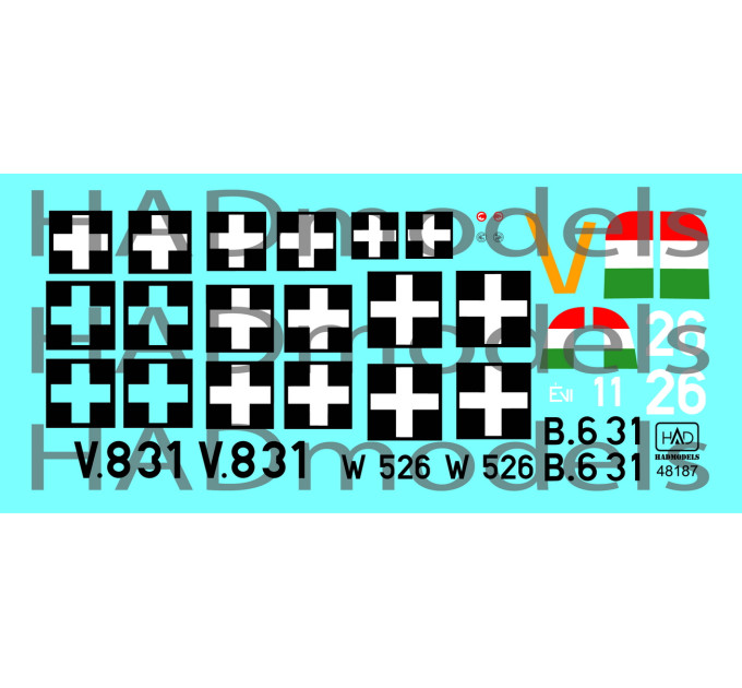 Декаль Fw 190F-8 Bf 109G-6 Ju-87D-5 1/48 HADmodels 48187