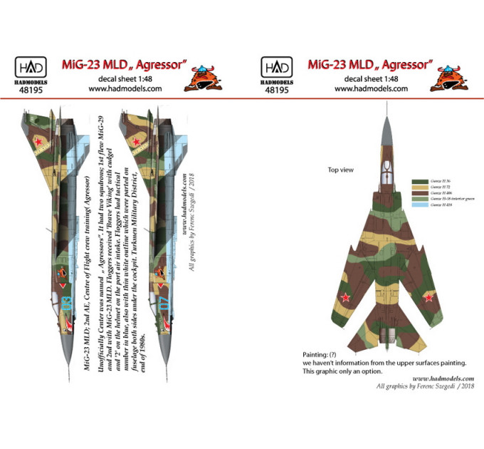 Декаль МіГ-23 1/48 HADmodels 48195
