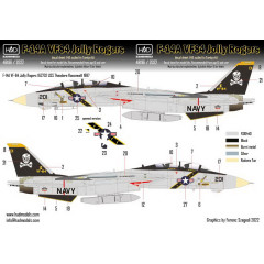 Декаль F-14A VF-84 1/48 Jolly Rogers HADmodels 48196
