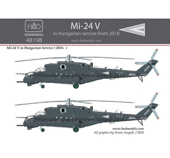 Декаль Мі-24В 1/48 в Угорщині HADmodels 48198