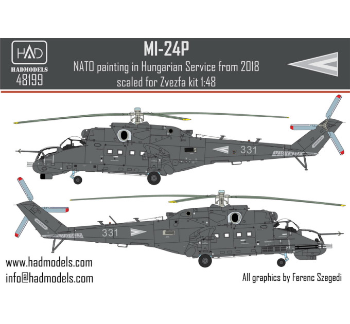 Декаль Мі-24П 1/48 в НАТО HADmodels 48199