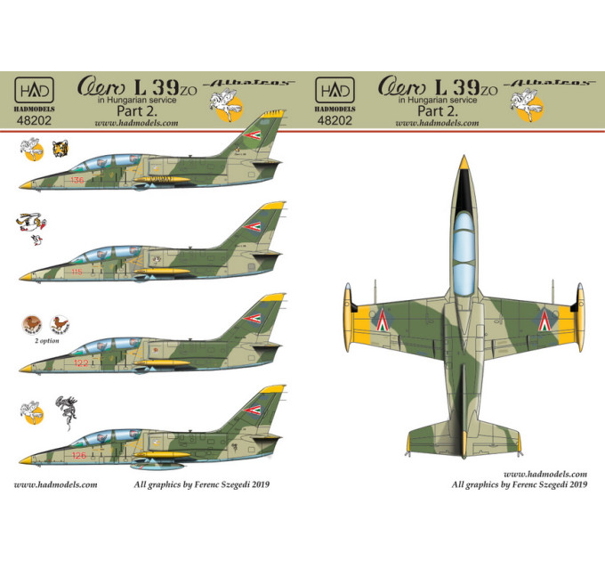 Декаль L-39 1/48 в Угорщині частина 2 HADmodels 48202